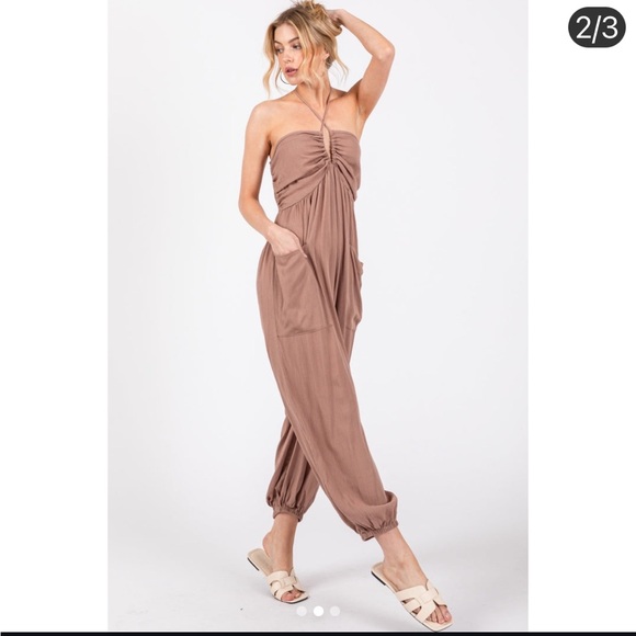 Ooh La Luxe Sinclair jumpsuit in a size small, color black - Picture 5 of 7